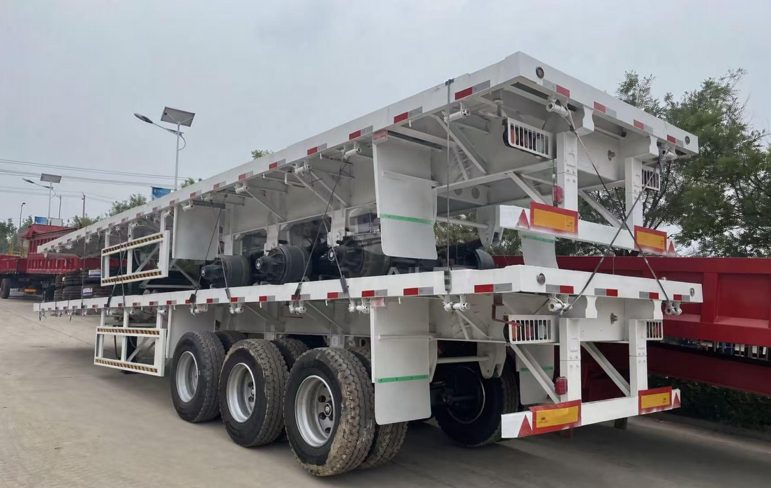 3-Axle 40ft 50T Container Flatbed Semi Trailer