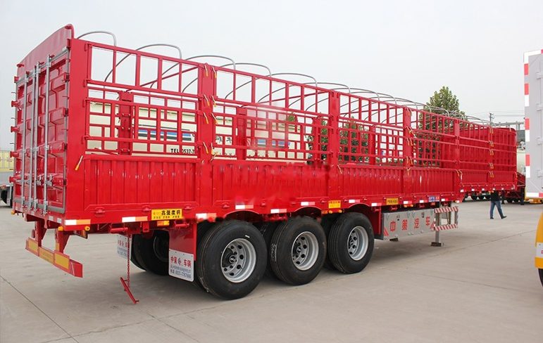 3-Axle Bulk Cargo Fence Semi Trailer
