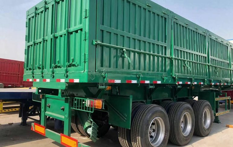 3-Axle 50CBM Side Tipper Semi Trailer